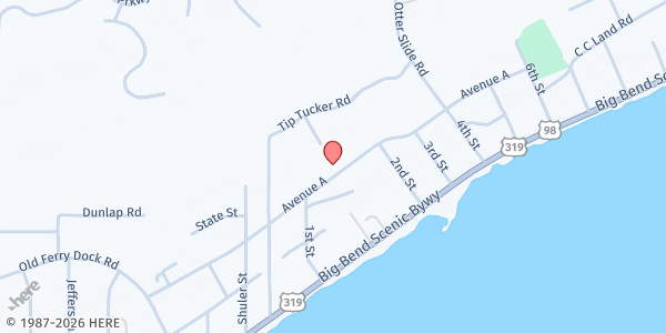 Map showing First Baptist Church of Eastpoint at 477 Ave. A, Eastpoint, FL