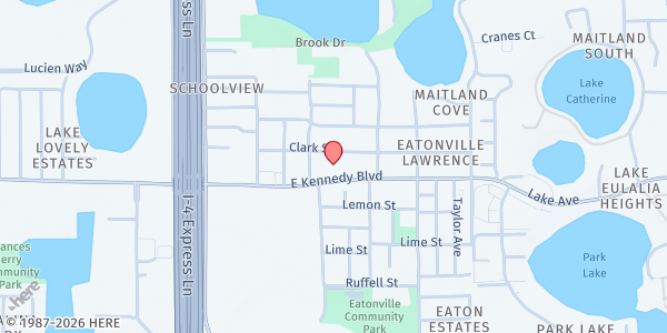 Map showing 4C Eatonville at 323 E. Kennedy Blvd., Ste. A, Eatonville, FL