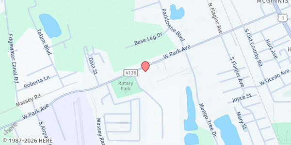 Map showing Gifts of Love Food Bank at 820 W. Park Ave., Edgewater, FL