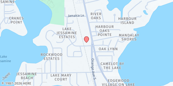 Map showing Champions City Church Outreach Ministry at 5232 S. Orange Ave., Edgewood, FL