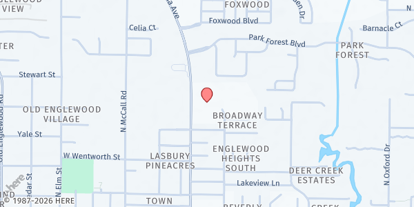 Map showing Englewood Elks Lodge at 401 N Indiana Ave, Englewood, FL