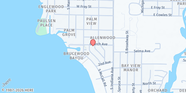 Map showing Englewood Meals on Wheels at 400 Loma Linda, Englewood, FL