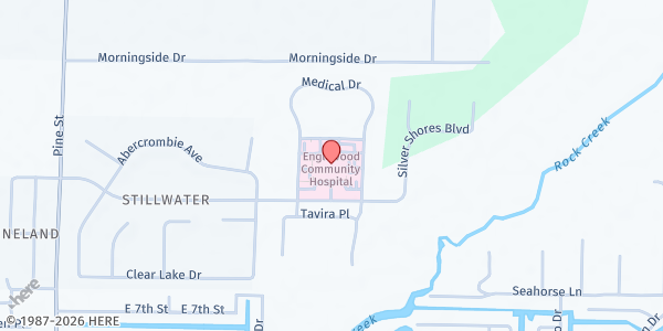 Map showing HCA Florida Englewood Hospital at 700 Medical Boulevard, Englewood, FL