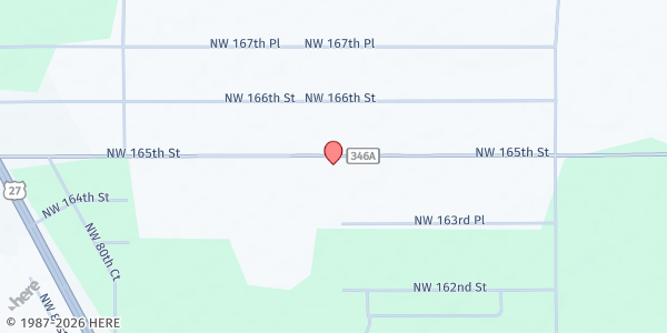 Map showing Joppa Baptist Church at 7530 NW 165th St, Fanning Springs, FL