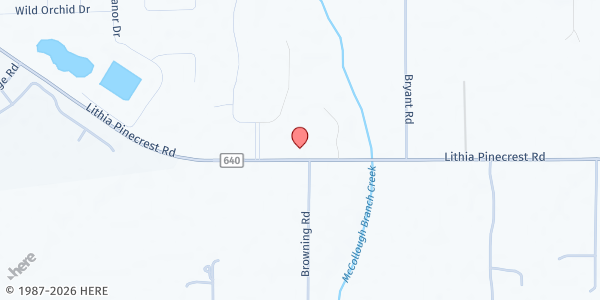 Map showing Dwelling Place Lithia - Fish Hawk at 6627 Lithia Pinecrest Road, Fish Hawk, FL