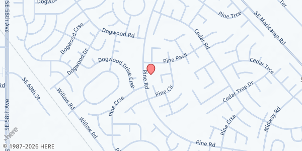 Map showing Hope Springs Seventh-day Adventist Church at 1345 Pine Road, FL, FL