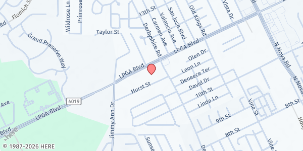 Map showing New Heart Ministries at 1328 Hurst St, FL, FL