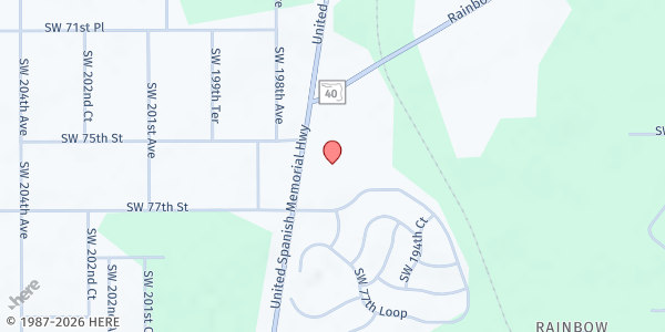 Map showing St. John the Baptist Catholic Church at 7525 S Hwy 41, FL, FL