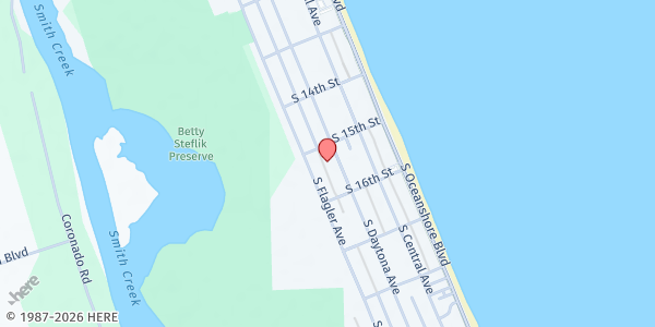 Map showing Flagler Beach United Methodist Church at 1520 S Daytona Avenue, Flagler Beach, FL