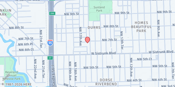 Map showing Mt. Olivet SDA Church at 649 NW 15th Way, Fort Lauderdale, FL