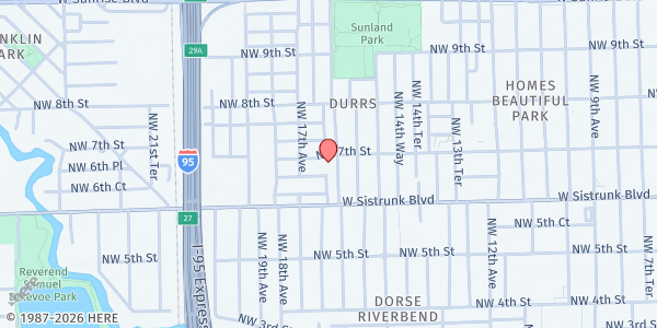 Map showing Mt. Olivet Seventh-Day Adventist Church at 649 NW 15th Way, Fort Lauderdale, FL