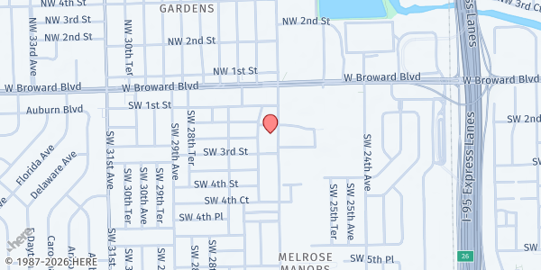 Map showing Seed Sowers of Faith - Food Pantry at 205 SW 27th Ave., Fort Lauderdale, FL