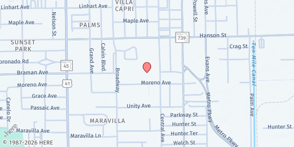Map showing Fort Myers Middle Academy at 3050 Central Ave., Fort Myers, FL