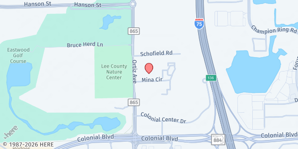 Map showing Fort Myers Seventh-Day Adventist Church at 3451 Ortiz Ave., Fort Myers, FL