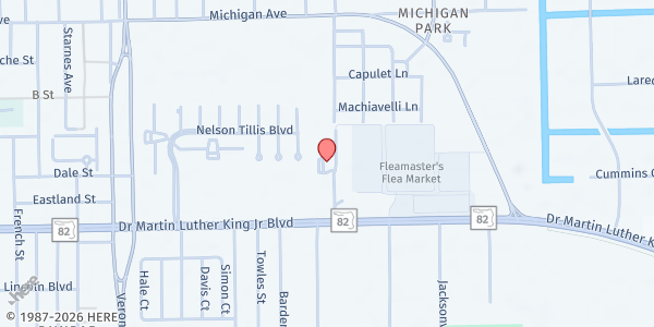 Map showing FT. MYERS RESCUE MISSION at 6900 Mission Ln., Fort Myers, FL
