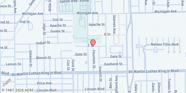 Map showing Page Park Community Club at 507 Center St., Fort Myers, FL