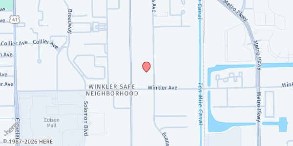 Map showing Redeemer Haitian Baptist Church of Fort Myers at 3856 Evans Ave., Fort Myers, FL