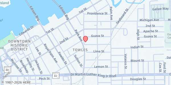 Map showing Senior Friendship Centers - Dr. Piper Memorial Center at 2607 Dr Ella Piper Way, Fort Myers, FL