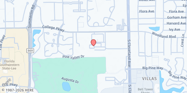 Map showing Senior Friendship Centers - Lee County at 12734 Kenwood Ln., Fort Myers, FL