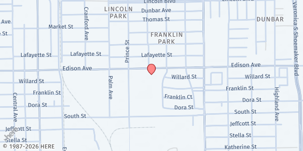 Map showing STARS COMPLEX at 2980 Edison Ave., Fort Myers, FL