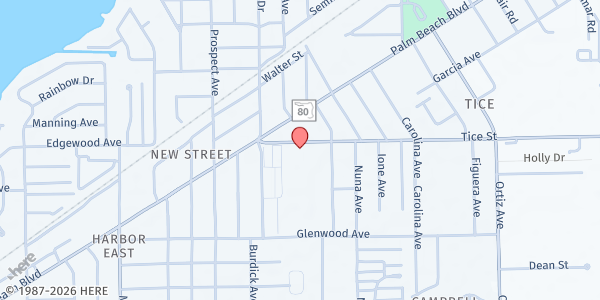 Map showing TICE ELEMENTARY SCHOOL at 4524 Tice St, Fort Myers, FL