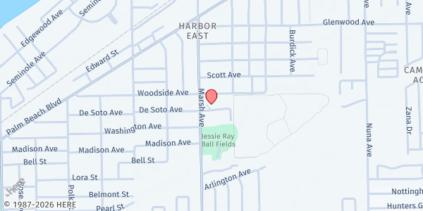 Map showing WE CARE OUTREACH CENTER, INC. at 4231 Desoto Ave., Fort Myers, FL