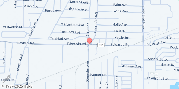 Map showing Church of God Prince of Peace at 5905 Oleander Avenue, Fort Pierce, FL
