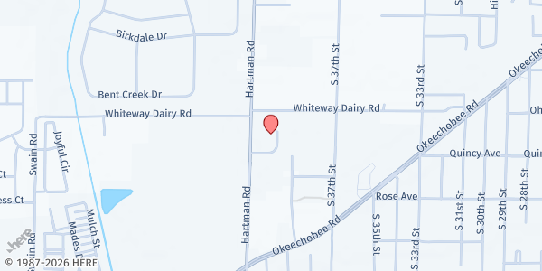 Map showing GraceWay Village at 1780 Hartman Rd., Fort Pierce, FL