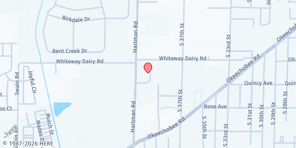 Map showing GraceWay Village at 1780 Hartman Road, Fort Pierce, FL