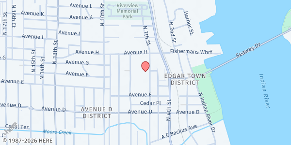 Map showing In the Image of Christ, Inc. at 707 N. 7th St., Fort Pierce, FL
