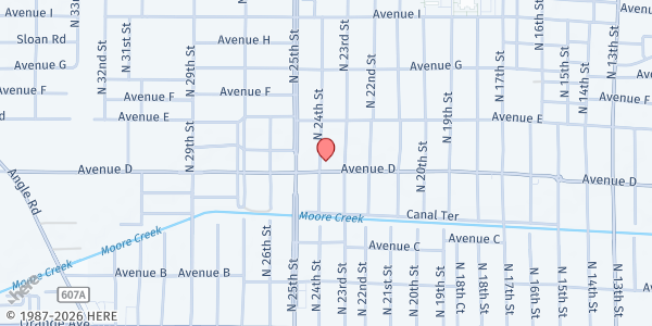 Map showing Liberty Truth and Deliverance Tabernacle of God Inc. at 504 N 24th Street, Fort Pierce, FL