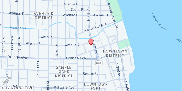 Map showing Notre Dame Catholic Mission at 217 N US Highway 1, Fort Pierce, FL