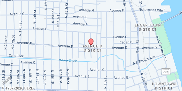 Map showing Sarah's Kitchen - First Bethel Baptist Church at 506 N 11th Street, Fort Pierce, FL