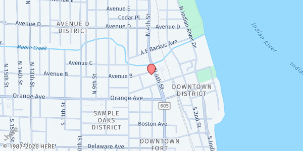 Map showing Sarah's Kitchen - Notre Dame Catholic Mission at 217 N. US Hwy. 1, Fort Pierce, FL