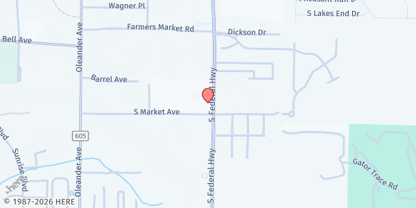 Map showing The Salvation Army - St. Lucie County at 3629 S. US Hwy. 1, Fort Pierce, FL