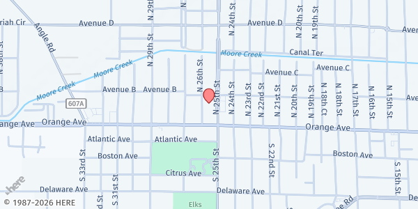 Map showing UNITED AGAINST POVERTY - FT. PIERCE BRANCH at 2520 Orange Ave., Fort Pierce, FL