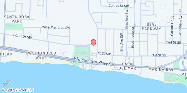 Map showing Fort Walton Beach SDA Church at 119 St Mary Ave. SW, Fort Walton Beach, FL