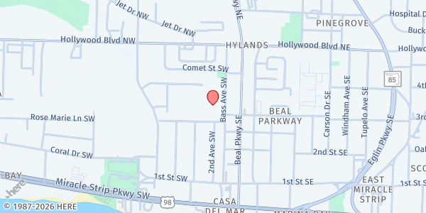 Map showing S4P Synergy, Inc. at 24 Bass Ave., Fort Walton Beach, FL