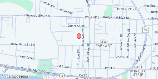 Map showing S4P Synergy @ Striving for Perfection Ministries at 24 Bass Ave., Fort Walton Beach, FL