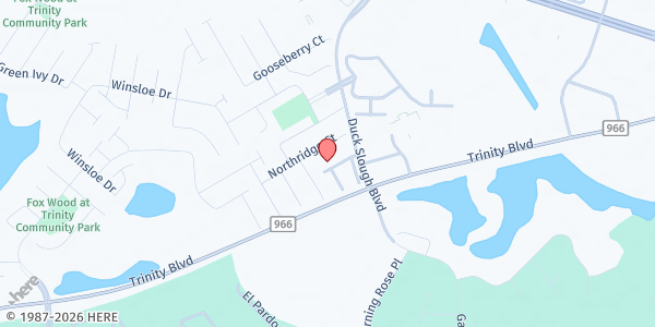 Map showing CHABAD Jewish Center of West Pasco at 10733 Maple Creek Drive, Fox Wood, FL