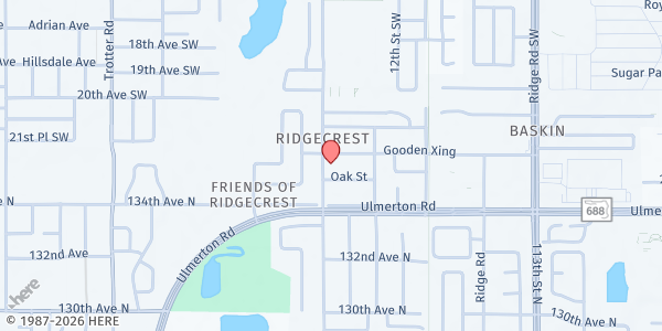 Map showing Neighborly Care Network - Friends Of Ridgecrest at 2253 119th Street North, Friends Of Ridgecrest, FL