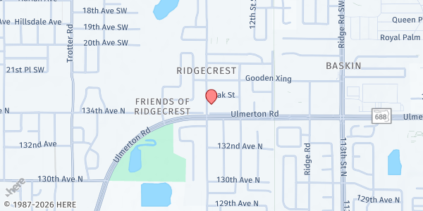 Map showing Restoration Ministry Largo - Friends Of Ridgecrest at 2355 119th Street North, Friends Of Ridgecrest, FL