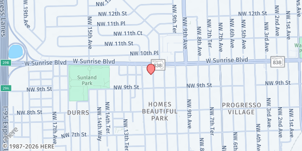 Map showing Prevention Central at 1100 W Sunrise Blvd, Ft. Lauderdale, FL