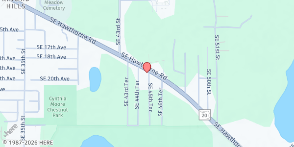 Map showing A New Day Oasis at 4507 SE Hawthorne Rd., Gainesville, FL