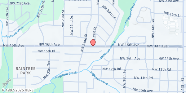 Map showing Gainesville Seventh Day Adventist at 2115 NW 39th Ave, Gainesville, FL