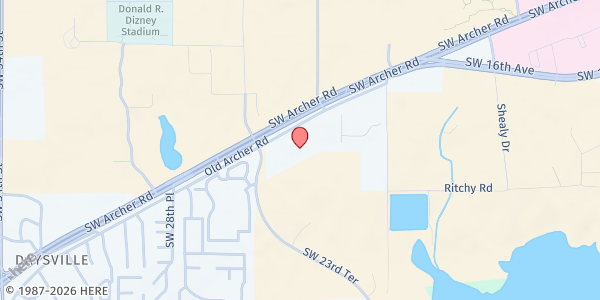 Map showing UF HealthStreet at 2401 SW Archer Rd, Gainesville, FL