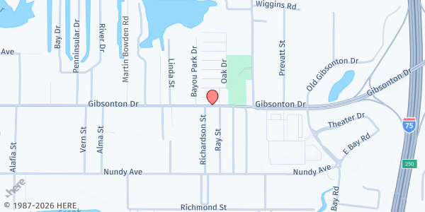 Map showing HELP Outreach - Gibsonton at Gibsonton, Gibsonton, FL