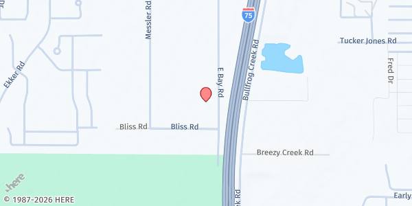 Map showing Riverstone Church at 12011 East Bay Rd., Gibsonton, FL