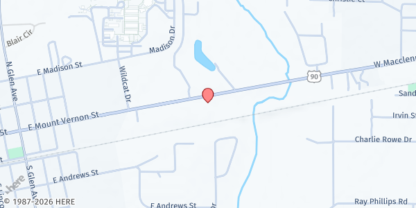 Map showing Baker County Minister's Association aka BCMA Samaritan House at 6444 US Hwy 90, Glen St. Mary, FL