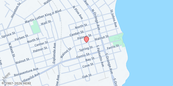 Map showing Clay County Council On Aging at 604 Walnut St., Green Cove Springs, FL